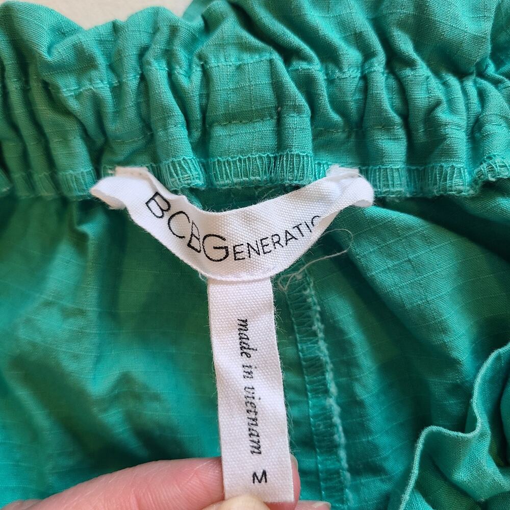 Bcbgeneration Paper Bag Shorts Drawstring Teal Wo… - image 4